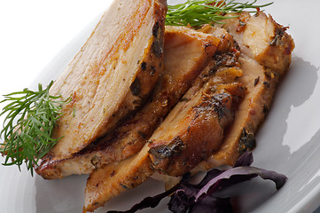 Image showing Slices of Roasted Pork