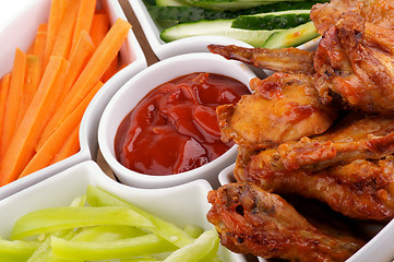 Image showing Chicken Wings Platter