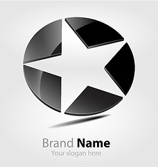 Image showing Black star brand logo/logotype