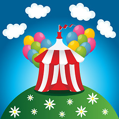 Image showing red circus tent