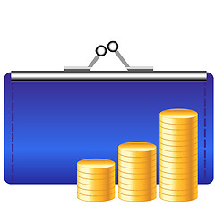 Image showing money icon with purse and coins