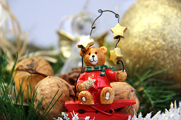 Image showing Christmas decorations (bear)	 