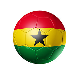 Image showing Soccer football ball with Ghana flag