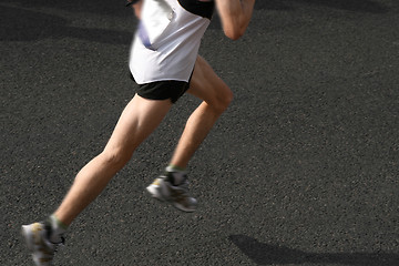 Image showing Marathon running