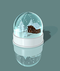 Image showing 3D snow globe