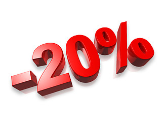 Image showing 20% twenty percent