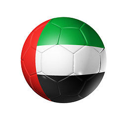 Image showing Soccer football ball with United Arab Emirates flag