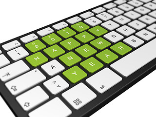 Image showing New year 2012 computer keyboard