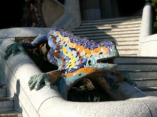 Image showing Lizard fountain
