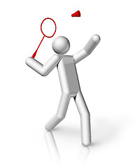 Image showing Badminton 3D symbol