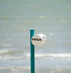 Image showing Vinegar on the beach