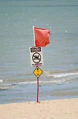 Image showing Beach closed