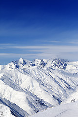 Image showing Sunny slopes of winter mountains
