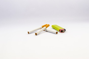 Image showing Cigarette with Lighter