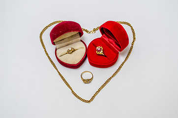 Image showing Gold Ring and Necklace