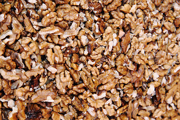 Image showing fresh walnuts background