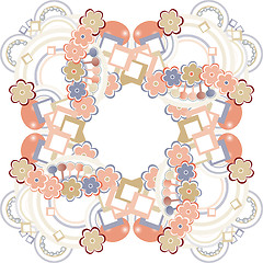 Image showing retro flowers seamless background