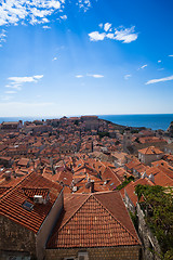 Image showing Sunbeams over Dubrovnik