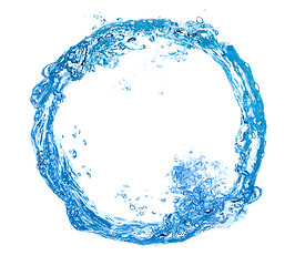 Image showing circle made of water splashes