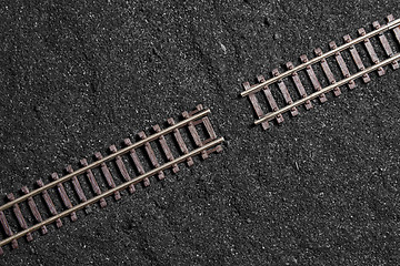 Image showing gap between railroad tracks