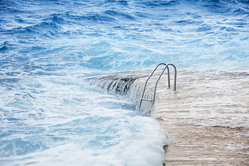 Image showing Flooded pool area