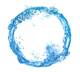 Image showing circle made of water splashes