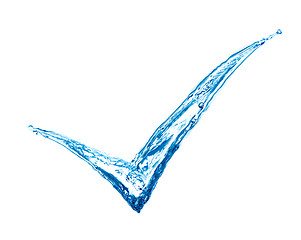 Image showing check mark made of splashes