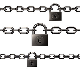 Image showing padlock with euro symbol