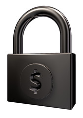 Image showing padlock with dollar symbol