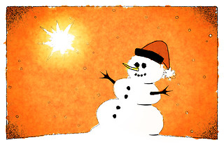 Image showing snowman card