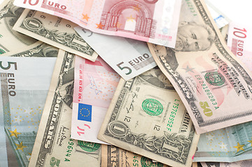 Image showing Dollar and euro