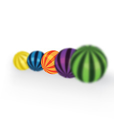 Image showing Colorful balls focus