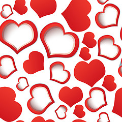 Image showing Red hearts seamless