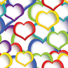 Image showing Colorful hearts seamless