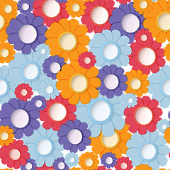 Image showing Flowers seamless background