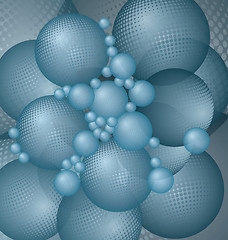 Image showing Blue balls background raster 