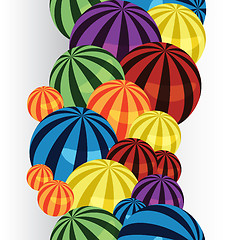 Image showing Colorful balls border verical