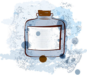 Image showing Water color jar raster illustration