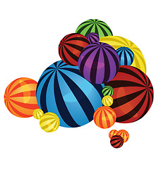 Image showing Colorful balls pile