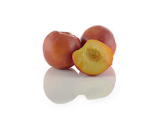 Image showing Natural peach fruits collection