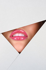 Image showing Beautiful female lips