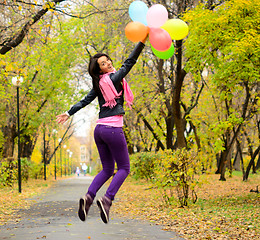 Image showing jumping woman