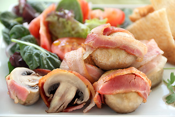 Image showing Bacon Wrapped Mushrooms