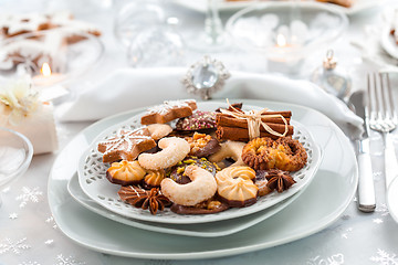 Image showing Assortment of Christmas cookies