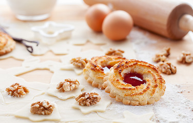 Image showing Baking Christmas cookies