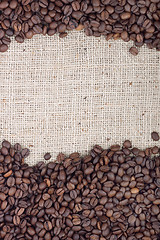 Image showing Brown roasted coffee beans.