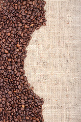 Image showing Brown roasted coffee beans.