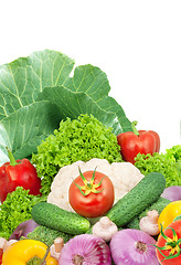 Image showing Fresh fruits and vegetables