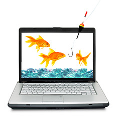 Image showing Goldfish in aquarium