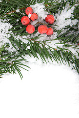 Image showing Christmas framework with snow